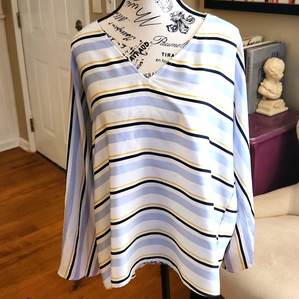 3/$20 INC Striped Blouse Size XL
